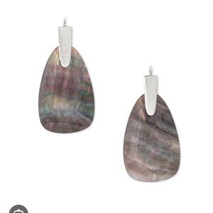 Kendra Scott Marty earrings black mother of pearl with silver
